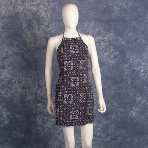 Urban Outfitter Linen Blend Bandana Print Halter Dress Sz 10